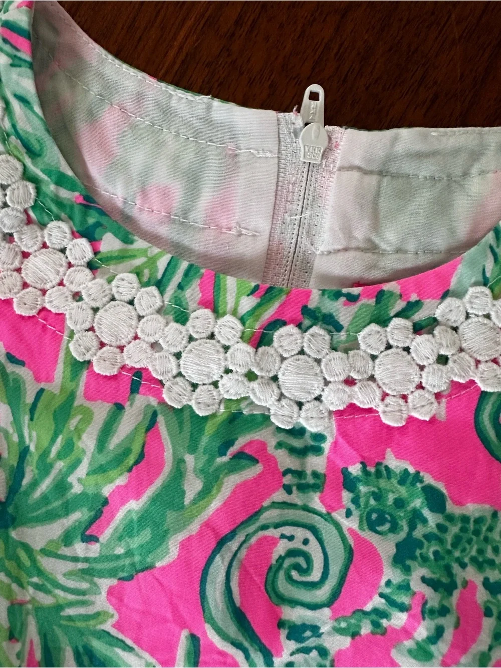 Lilly Pulitzer classic girls shift dress Pink & Green size 5